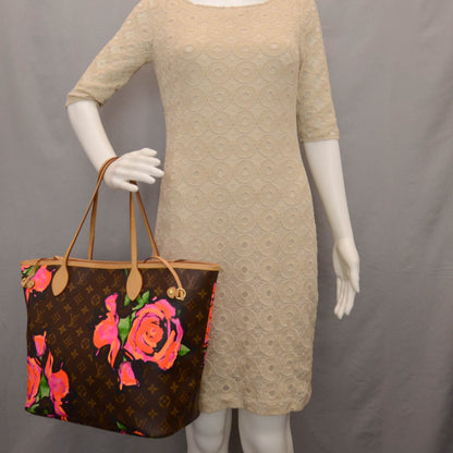 Louis Vuitton Monogram Roses Neverfull MM 2 of 8
