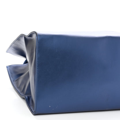 Telfar Metallic Vegan Leather Large Shopping Bag Cobalt 9 of 11
