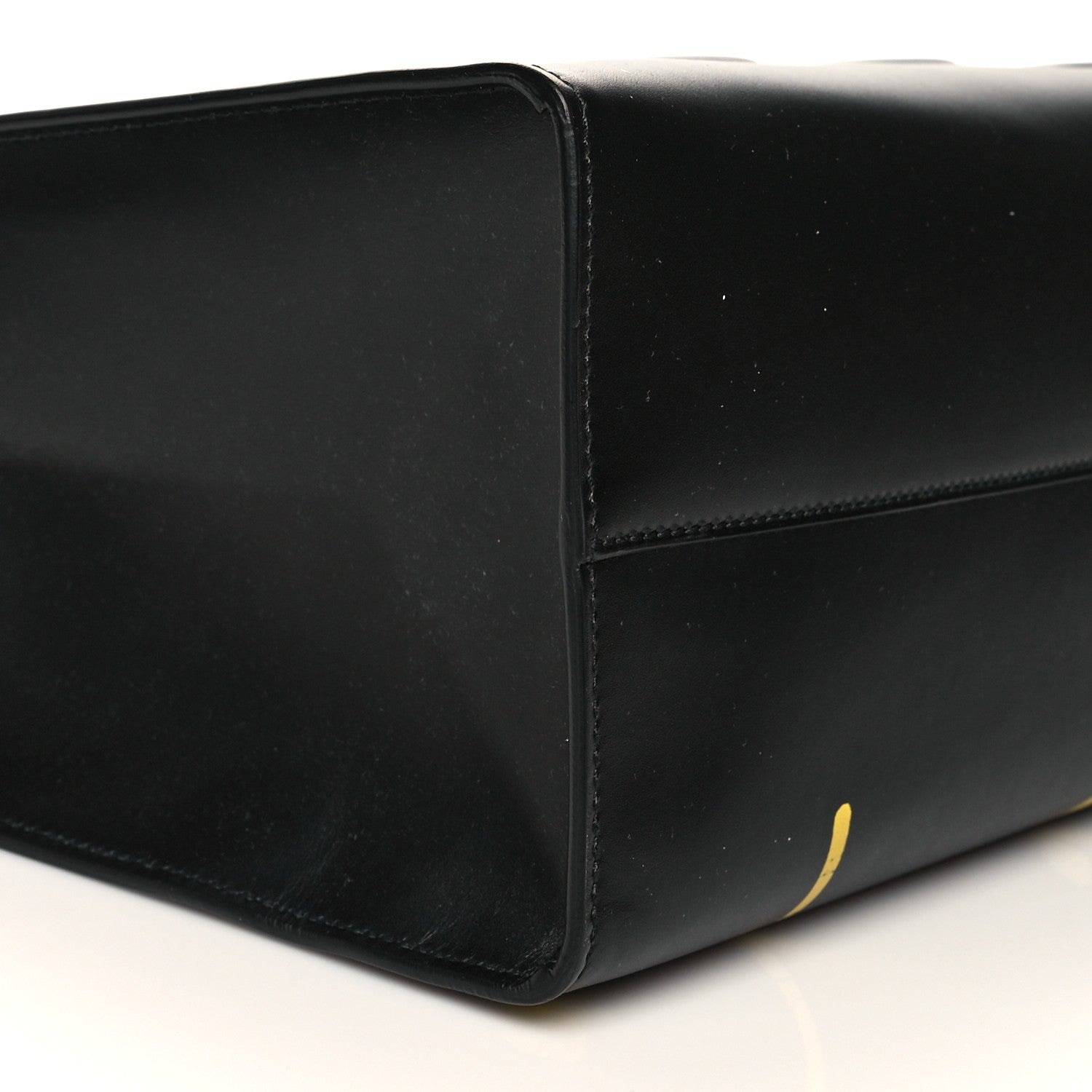 Gucci Calfskin GucciGhost Real Large XL Tote Black Yellow 8 of 9
