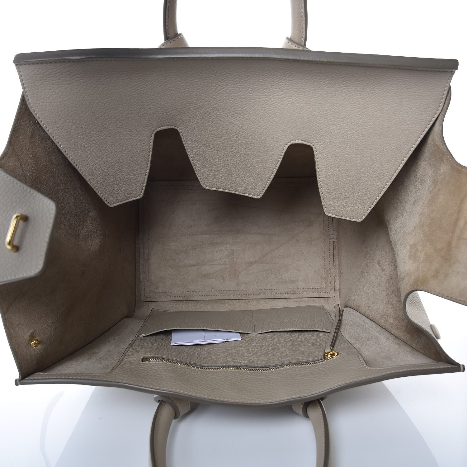 Celine Crisped Calfskin Small Tie Knot Tote Light Taupe 5 of 15