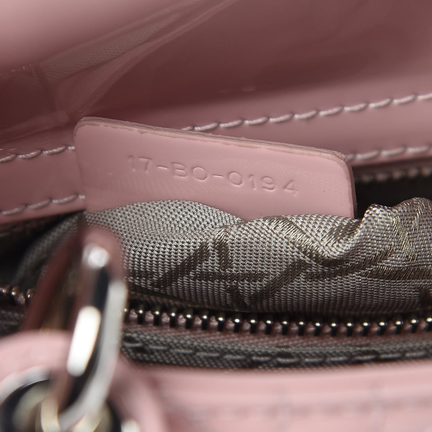 Patent Cannage Mini Lady Dior Pink