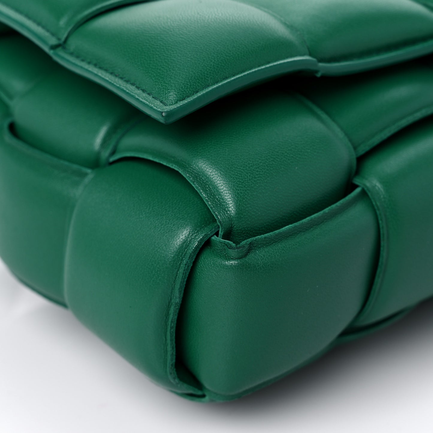 Nappa Maxi Intreccio Padded Cassette Crossbody Bag Racing Green