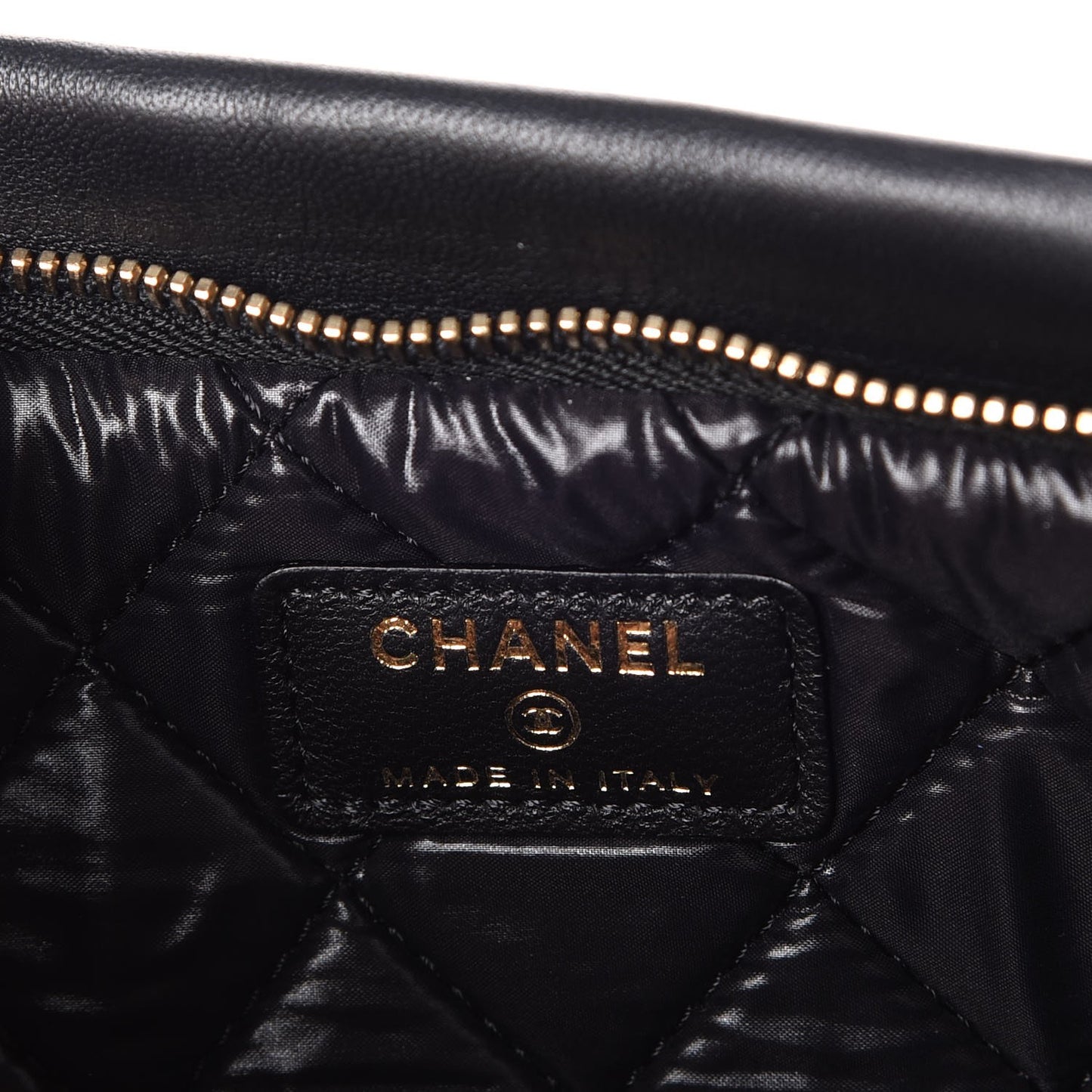 Lambskin Quilted Beauty CC Boy Clutch Black