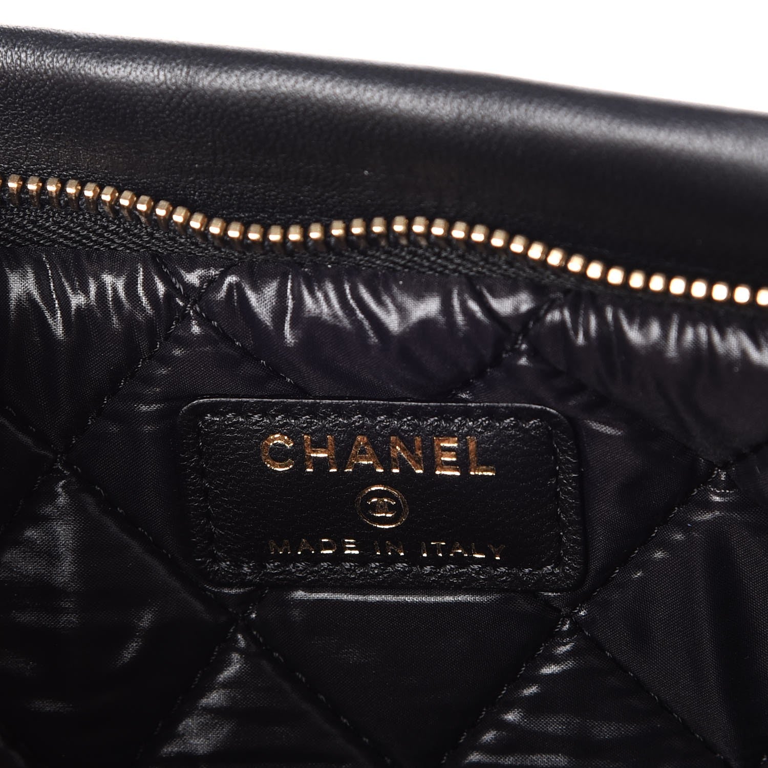 Chanel Lambskin Quilted Beauty CC Boy Clutch Black 5 of 8