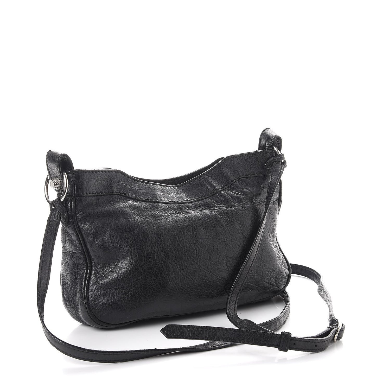 Agneau Giant 12 Silver Hardware Hip Black
