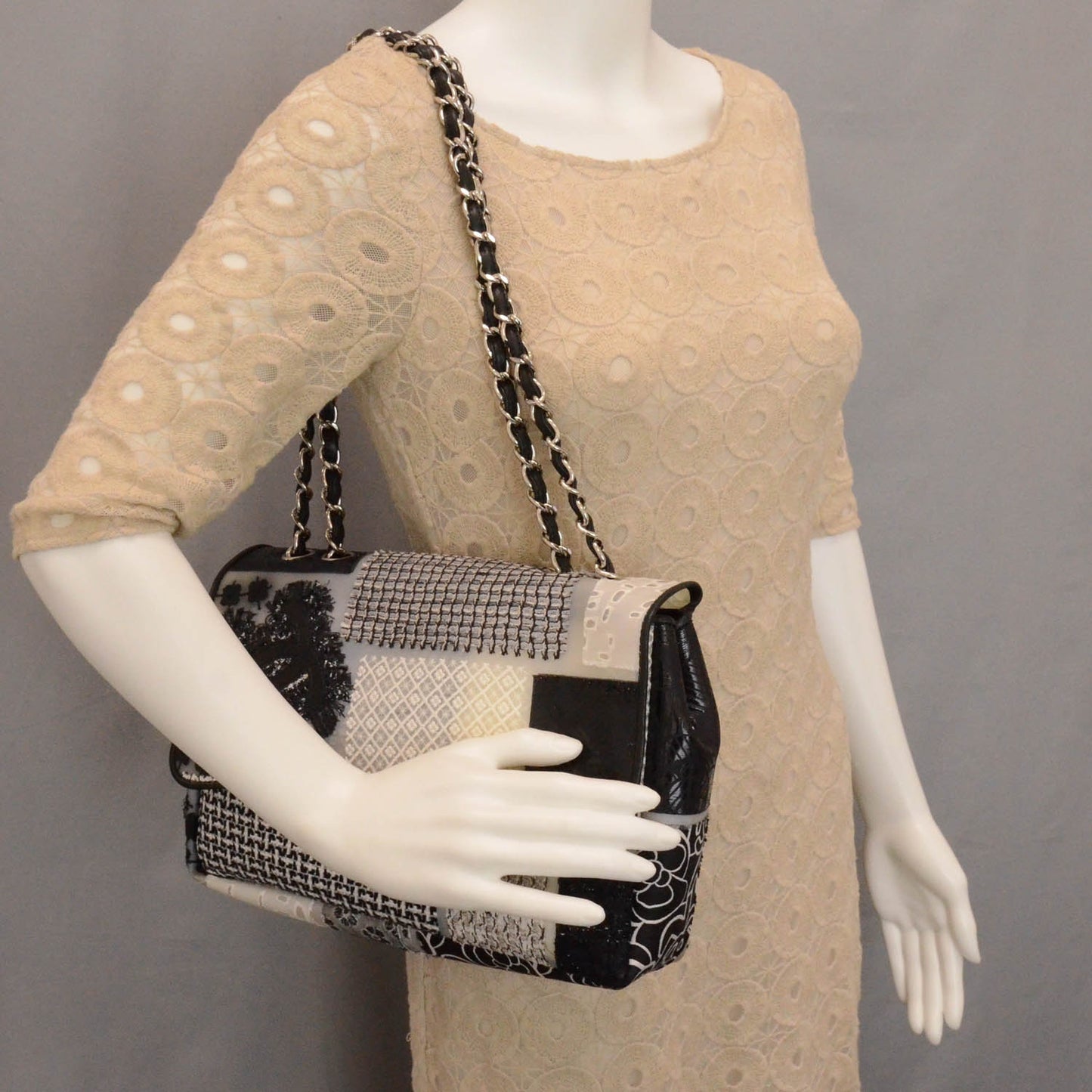 Patchwork Tweed Jumbo Flap