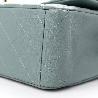 Chanel Caviar Quilted Maxi Double Flap Dark Green 9 of 9