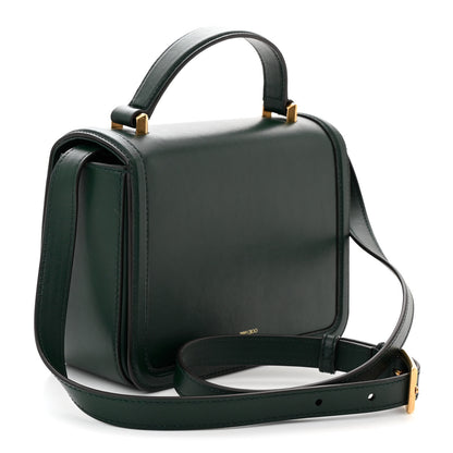 Jimmy Choo Calfskin Diamond Top Handle Crossbody Bag Green 3 of 12