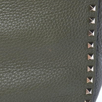 Valentino Garavani Pebbled Calfskin Small Rockstud Flip-Lock Messenger Bag Oasis 11 of 18