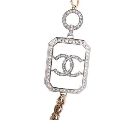 Chanel Crystal Chain CC Multi Strand Necklace Gold 4 of 6