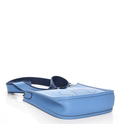 Hermes Taurillon Clemence Amazone Evelyne TPM Bleu Paradis Bleu Saphir 4 of 7