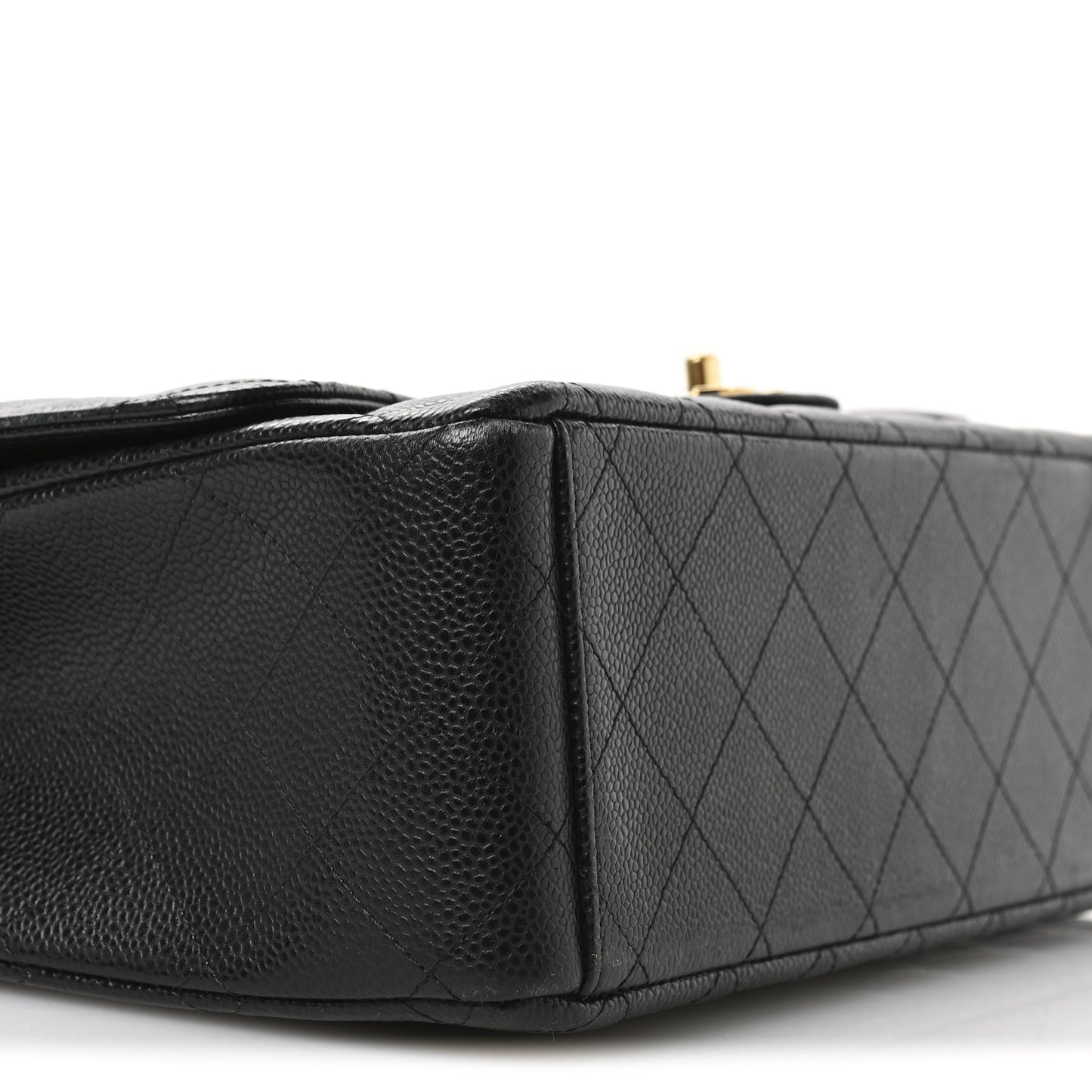 Caviar Quilted Maxi Double Flap Black