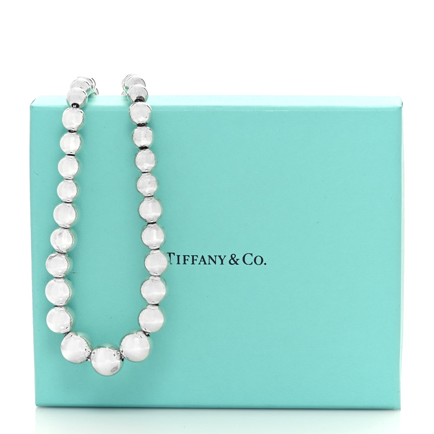 Tiffany Sterling Silver HardWear Graduated Ball Necklace 5 of 5