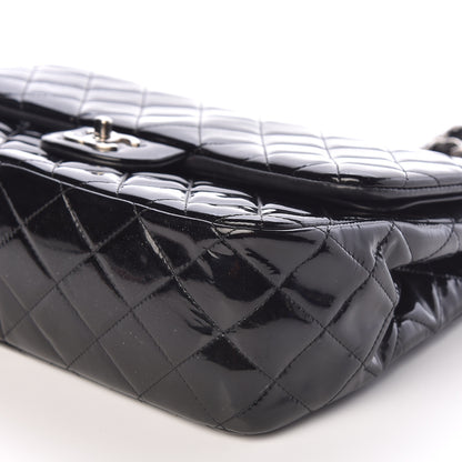 Chanel Patent Quilted Jumbo Double Flap Black 9 of 12