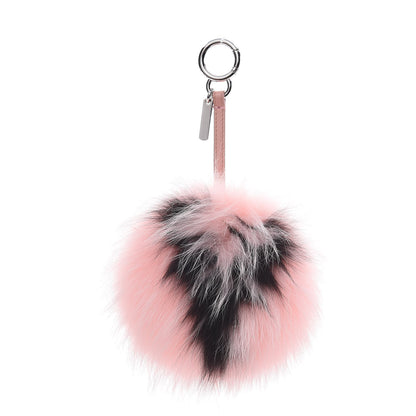 Fendi Fox Fur Y ABCharm Bag Charm Pink Black 1 of 4