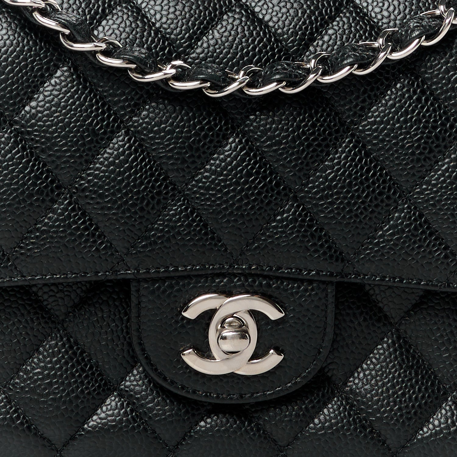 Chanel Caviar Quilted Medium Double Flap Black 9 of 12