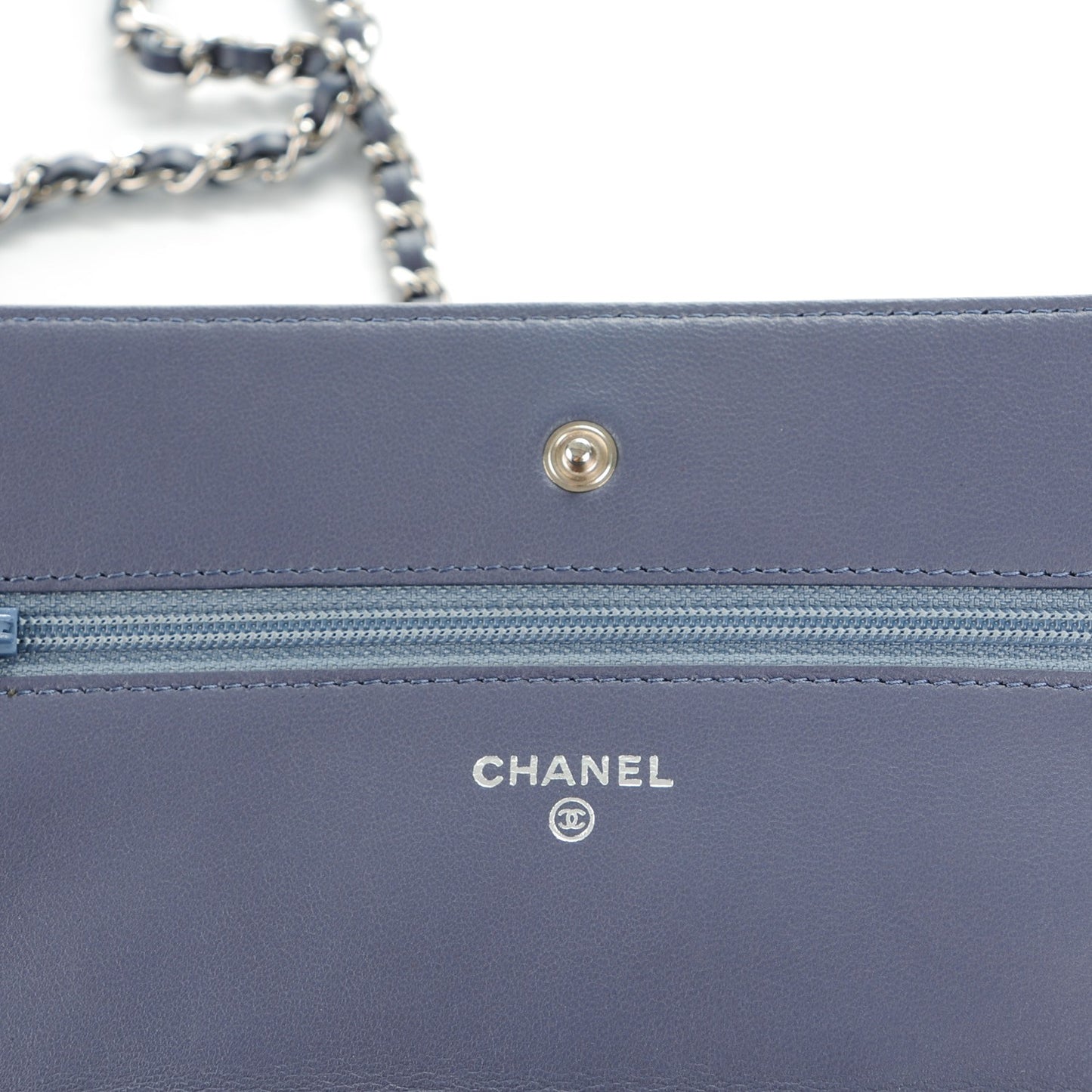 Lambskin Quilted Wallet On Chain WOC Purple