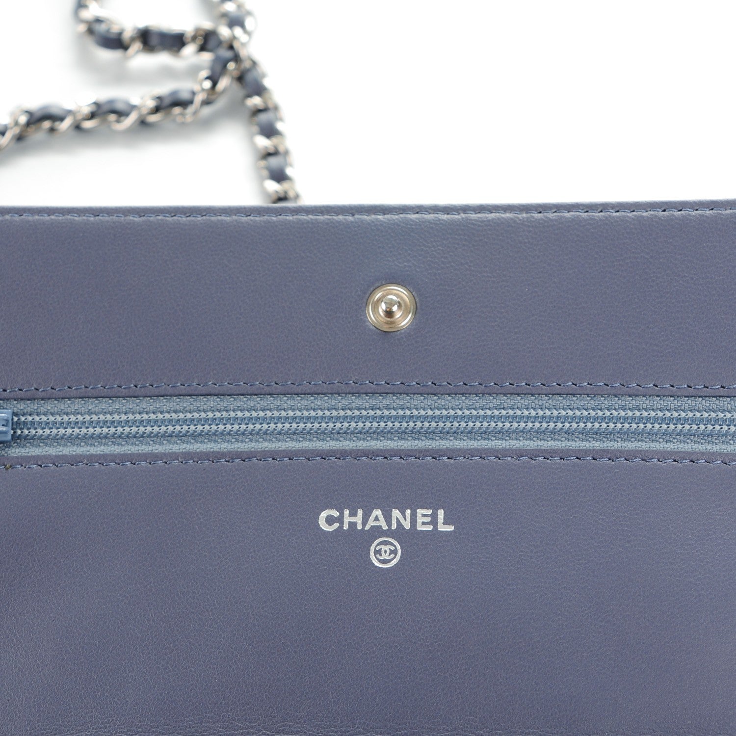 Chanel Lambskin Quilted Wallet On Chain WOC Purple 6 of 8