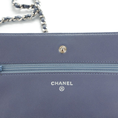 Chanel Lambskin Quilted Wallet On Chain WOC Purple 6 of 8
