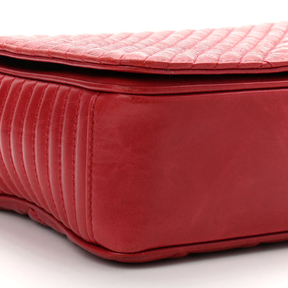 Chanel Glazed Calfskin Quilted Medium Coco Boy Flap Red 8 of 9