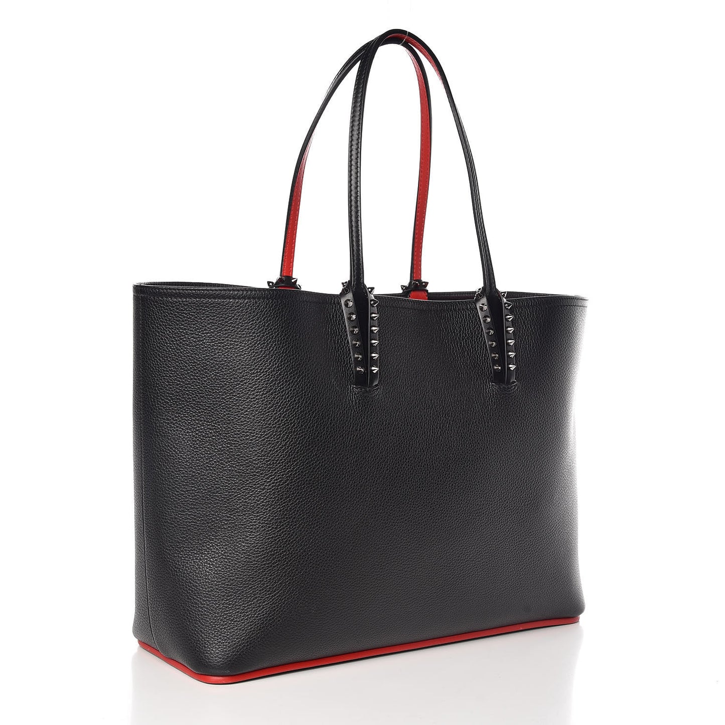 Calfskin Spikes East West Cabata Tote Black