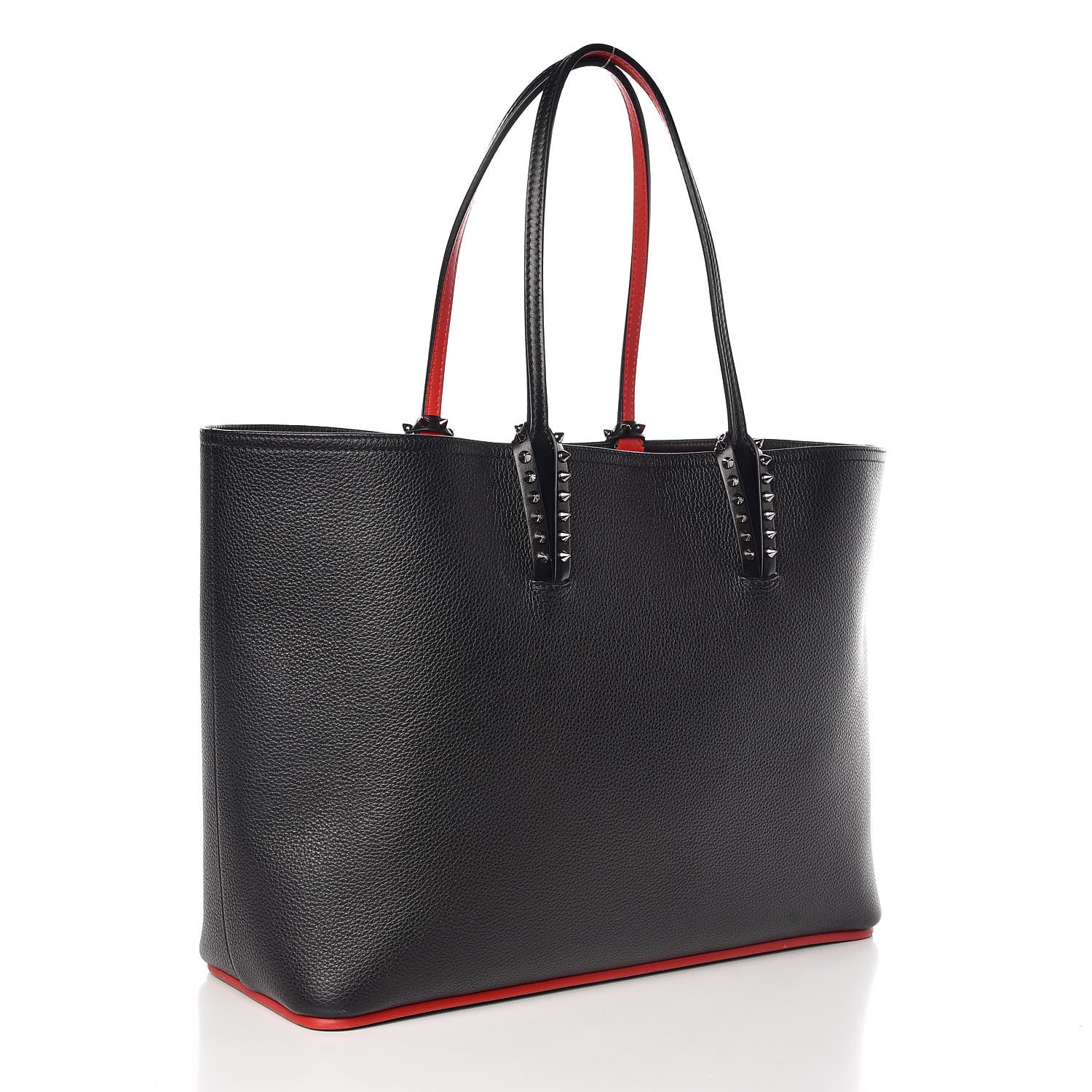 Christian Louboutin Calfskin Spikes East West Cabata Tote Black 4 of 10
