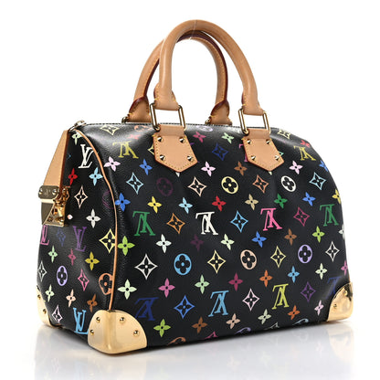 Louis Vuitton Monogram Multicolor Speedy 30 Black 3 of 10