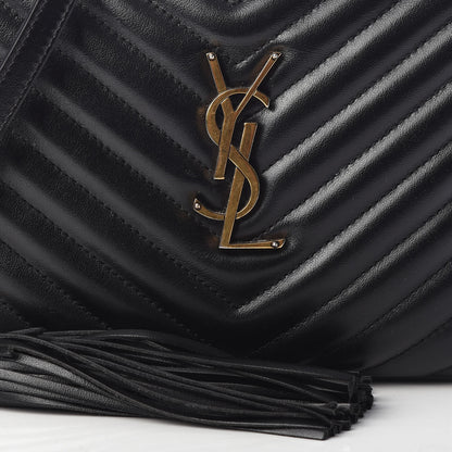 Saint Laurent Calfskin Matelasse Monogram Lou Camera Bag Black 7 of 9