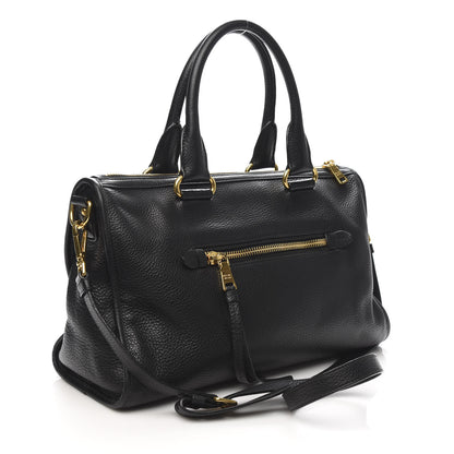 Prada Vitello Daino Shopping Satchel Black 3 of 9