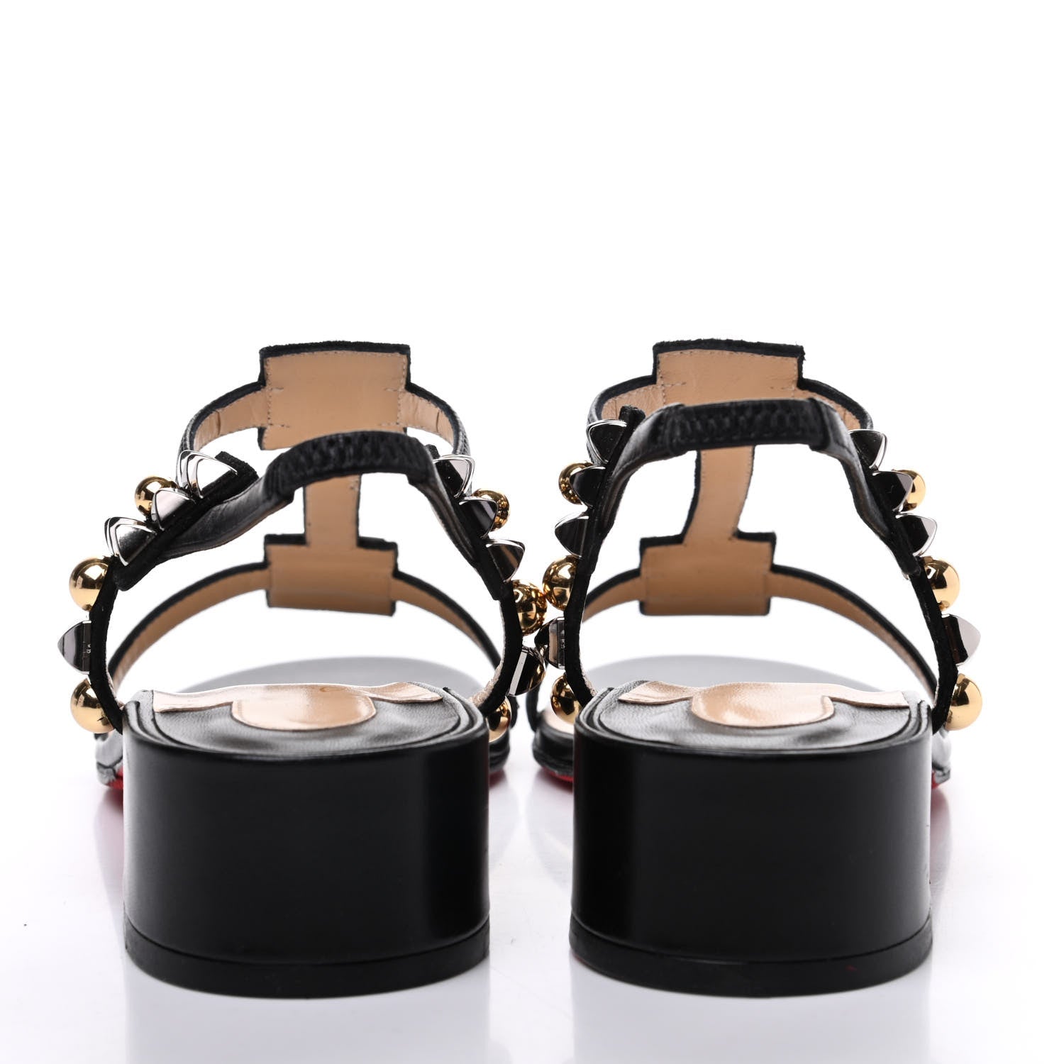 Christian Louboutin Nappa Kaleidra 25 T-Strap Sandals 39 Black 6 of 15