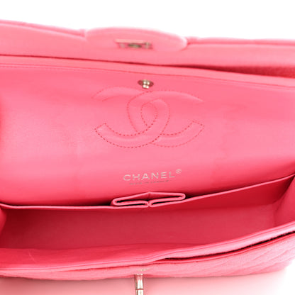 Chanel Jersey Quilted Medium Double Flap Dark Pink 5 of 10