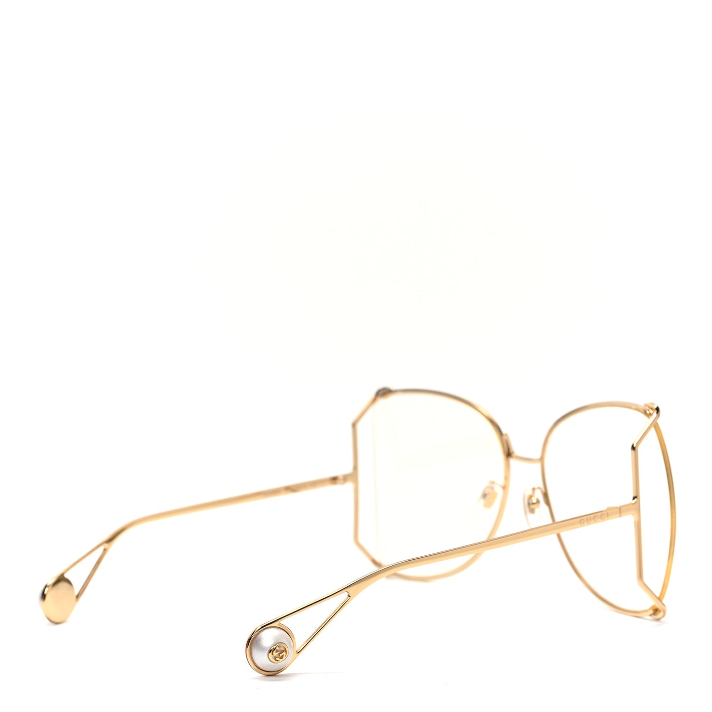 Metal Oversized Round Sunglasses GG0252S Gold