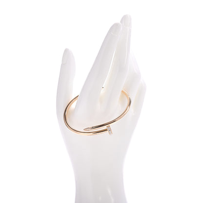 Cartier 18K Yellow Gold Diamond Juste Un Clou Bracelet 17 2 of 5