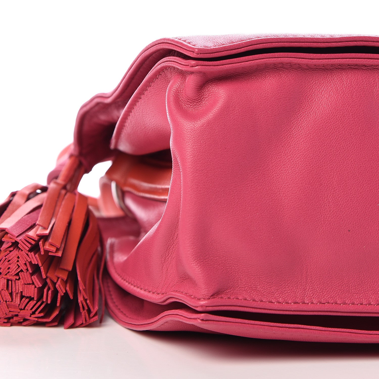 Loewe Calfskin Flamenco Shoulder Bag Magenta 9 of 10
