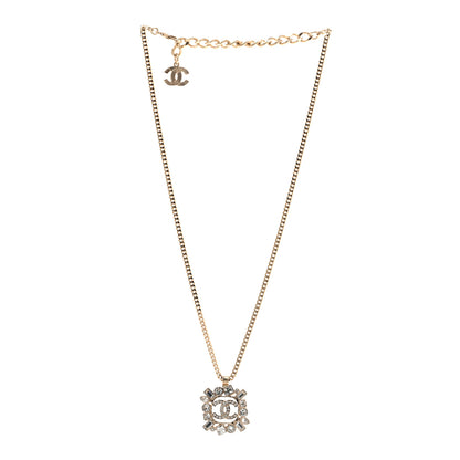Chanel Crystal Baguette CC Necklace Gold 3 of 6