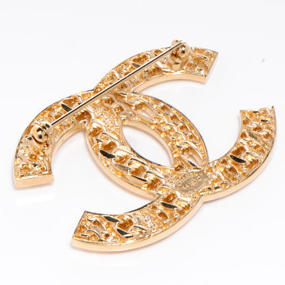 Chanel Large Chain CC Brooch Gold 3 of 5
