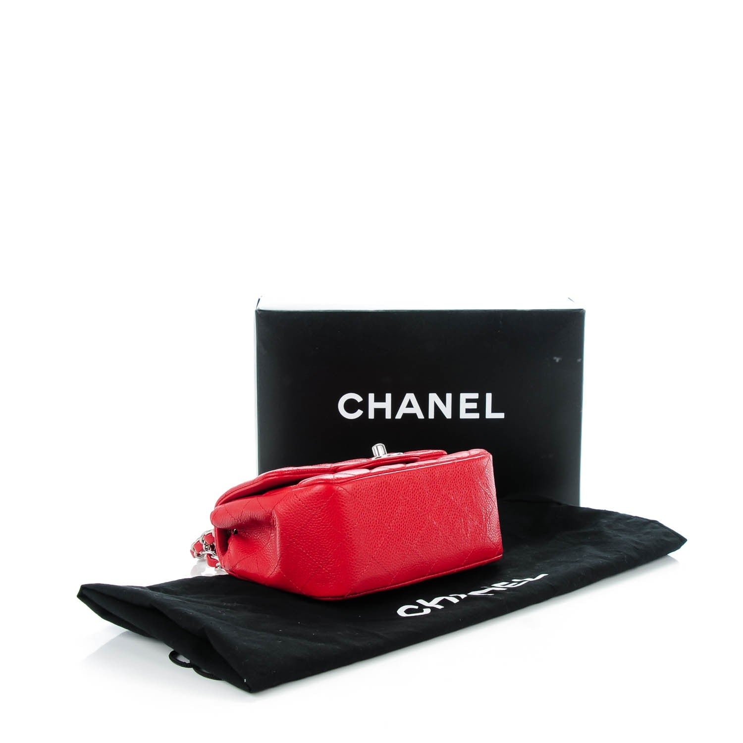 Chanel Caviar Quilted Mini Square Flap Red 4 of 8