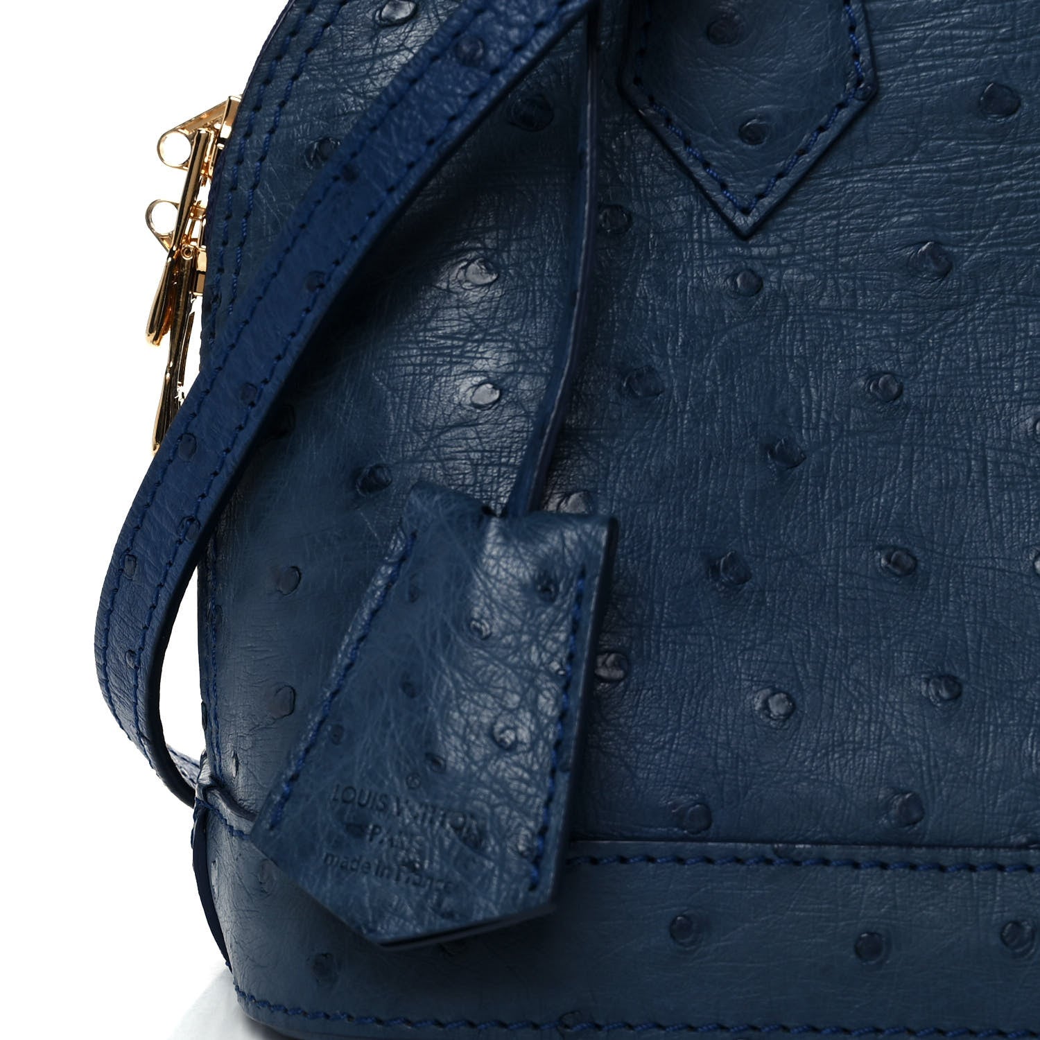 Louis Vuitton Ostrich Alma BB Indigo 7 of 9
