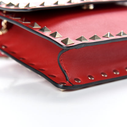 Valentino Garavani Vitello Rockstud Chain Flap Crossbody Bag Red 8 of 11