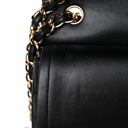 Chanel Lambskin Quilted Jumbo Double Flap Black 13 of 16