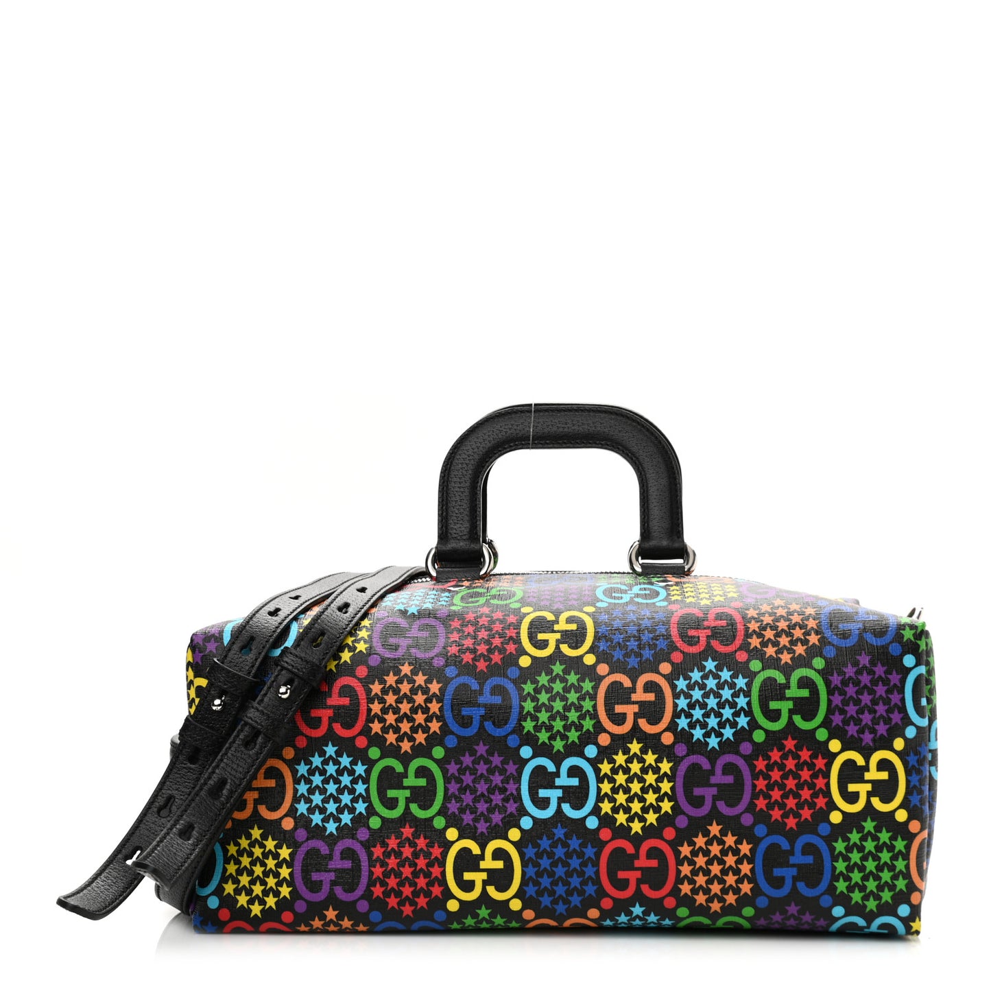 GG Supreme Monogram Psychedelic Duffle Backpack Black Multicolor