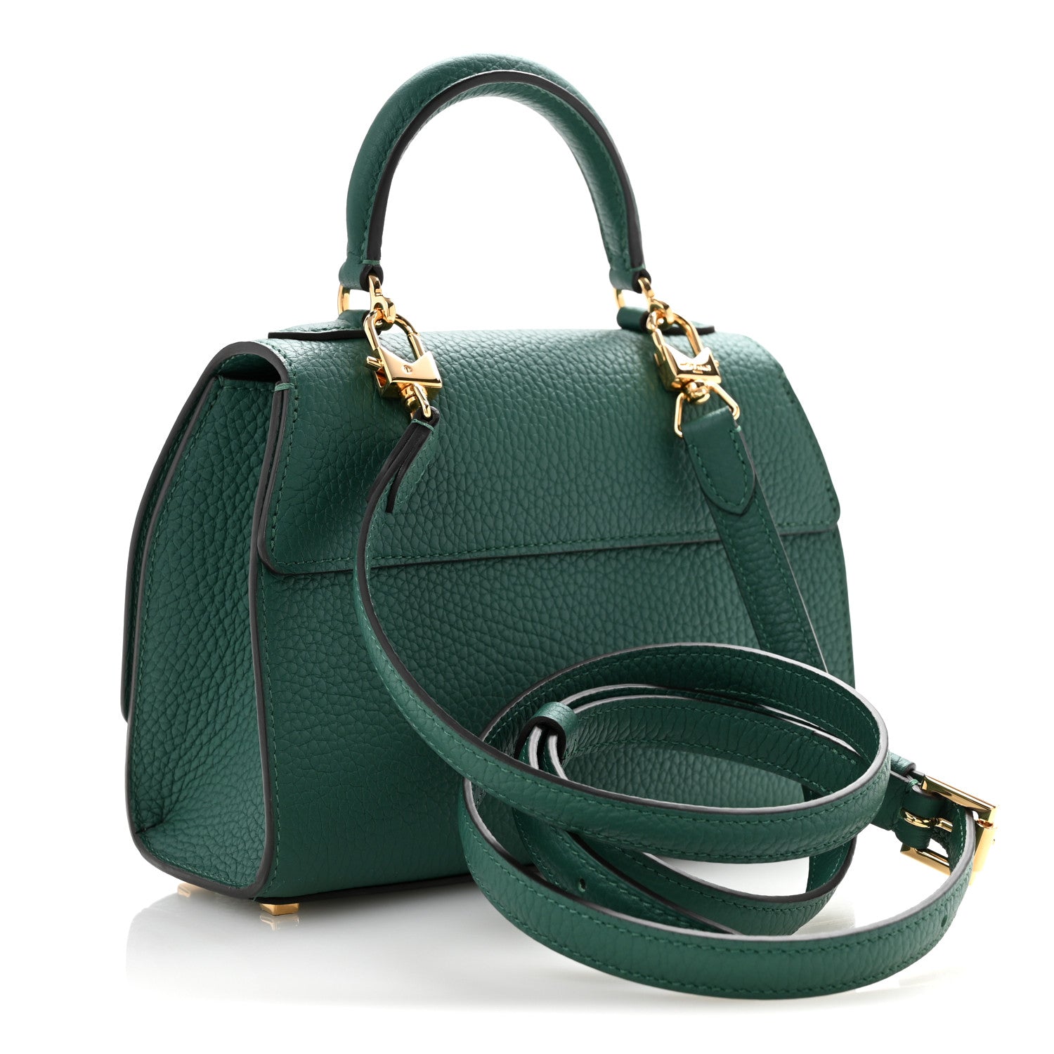 Moynat Taurillon Blush Rejane BB Emerald 3 of 11