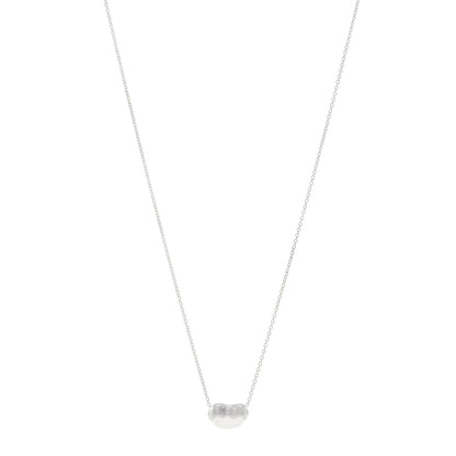 Tiffany Sterling Silver 12mm Elsa Peretti Bean Pendant Necklace 1 of 4