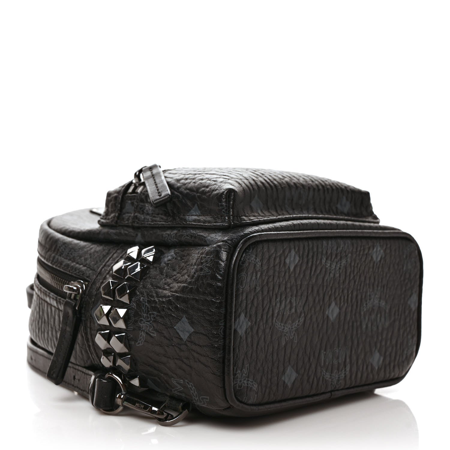 MCM Visetos Side Stud X-Mini Stark Bebe Boo Backpack Black 4 of 9