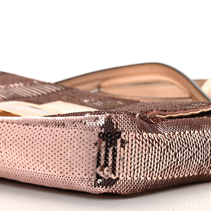 Fendi Sequin Metallic Nappa Pequin Baguette Rame 10 of 10