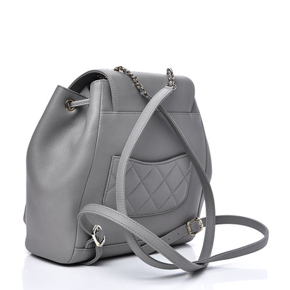 Chanel Caviar Quilted Business Affinity Backpack Grey 2 of 10