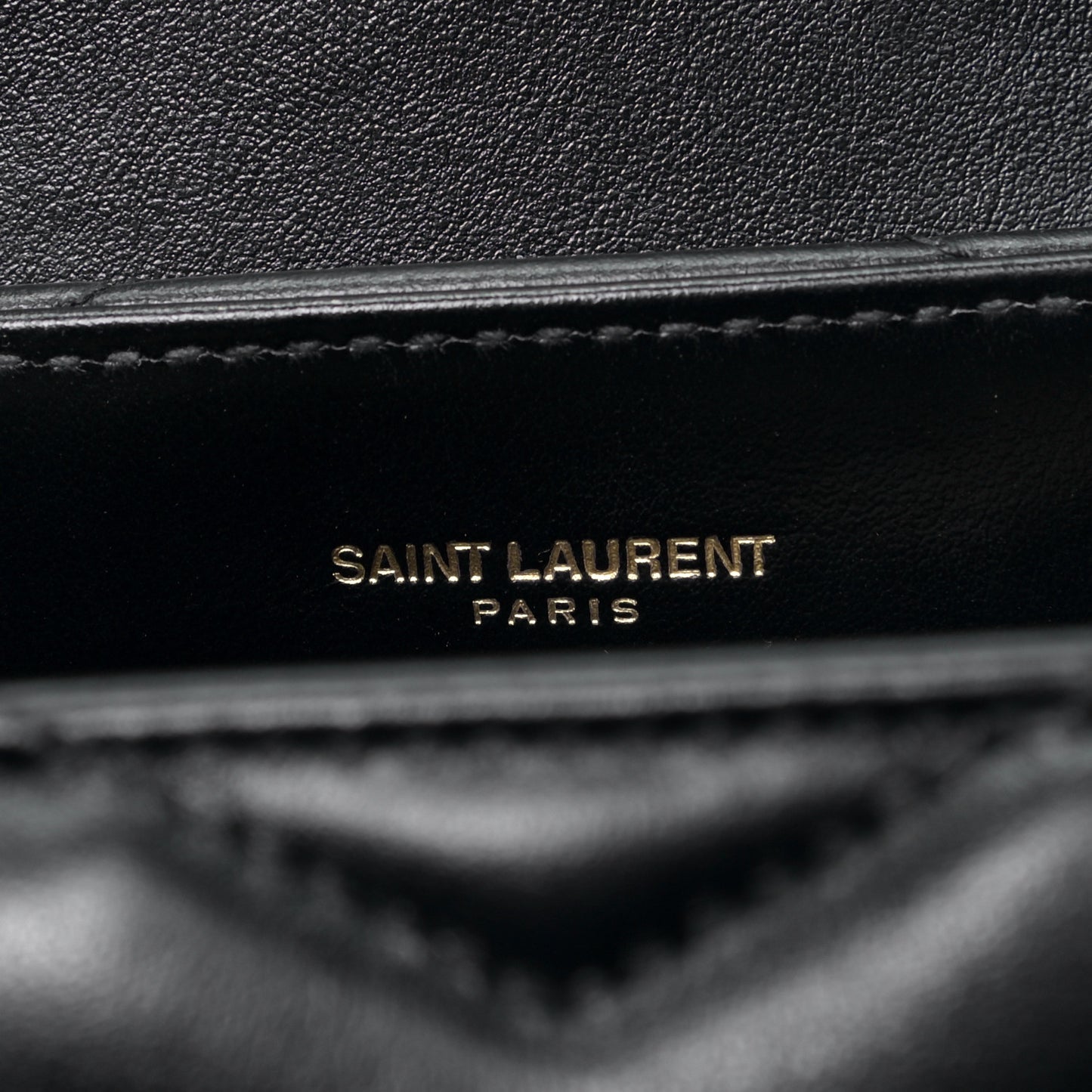 Calfskin Y Quilted Monogram Small Loulou Chain Satchel Black