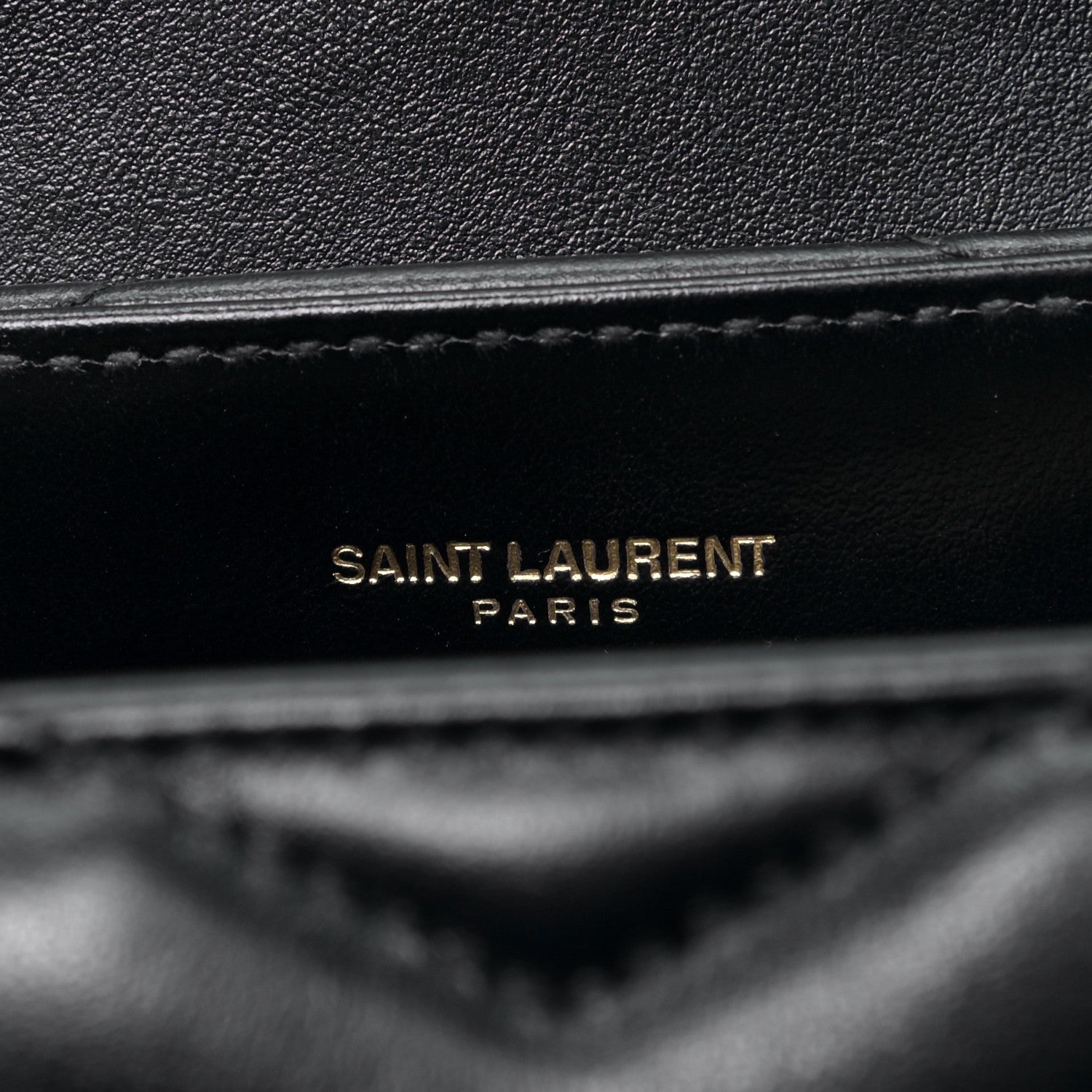 Saint Laurent Calfskin Y Quilted Monogram Small Loulou Chain Satchel Black 5 of 5