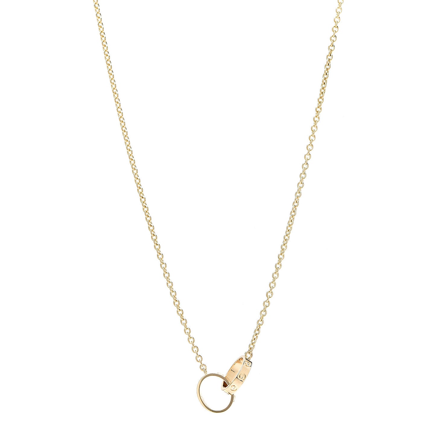 18K Yellow Gold Interlocking LOVE Necklace
