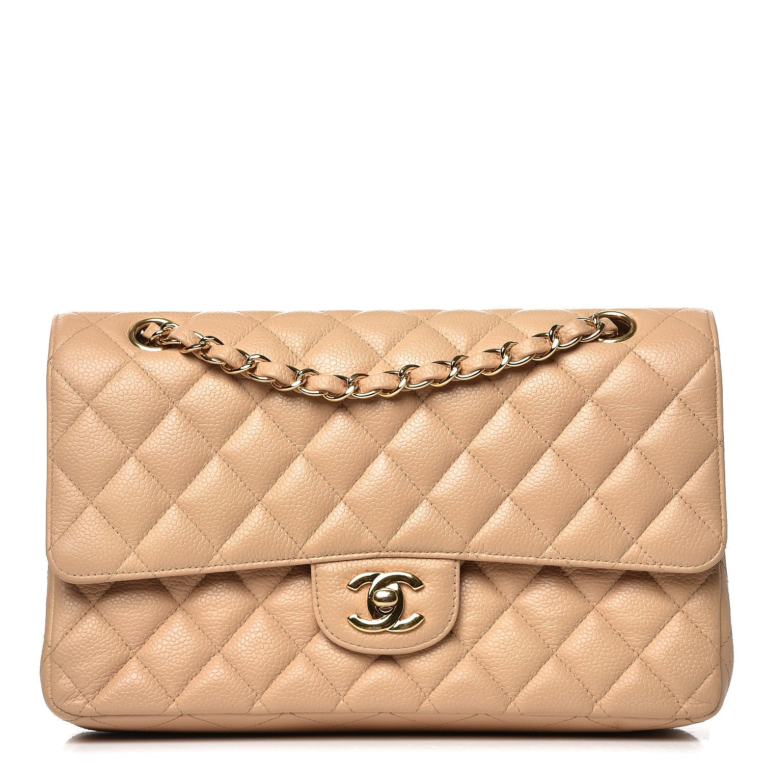 Chanel Caviar Quilted Medium Double Flap Beige Clair 1 of 9